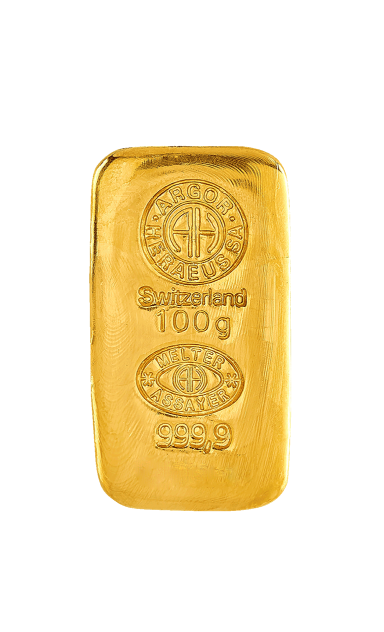 Литой слиток Argor-Heraeus 100 г
