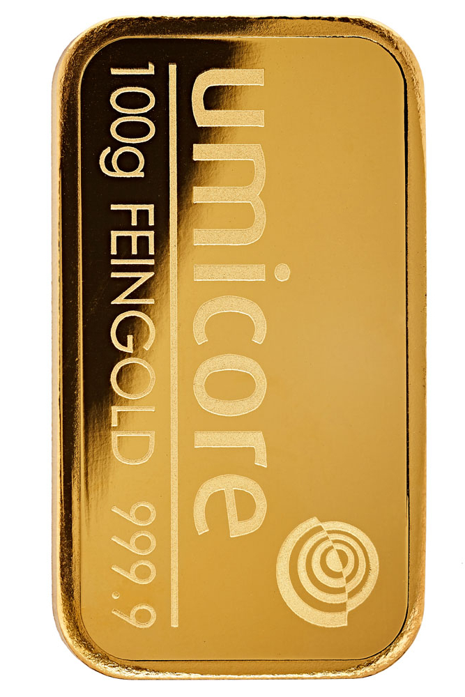 Штампованный слиток Umicore 100 г