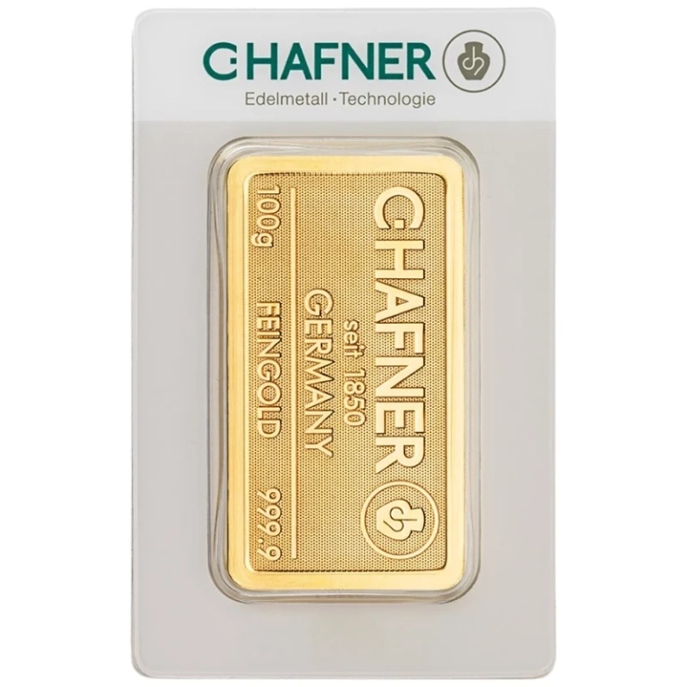 Штампованный слиток C. Hafner 100 г