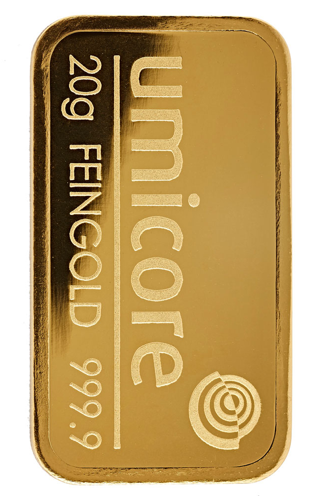Штампованный слиток Umicore 20 г - фото 1