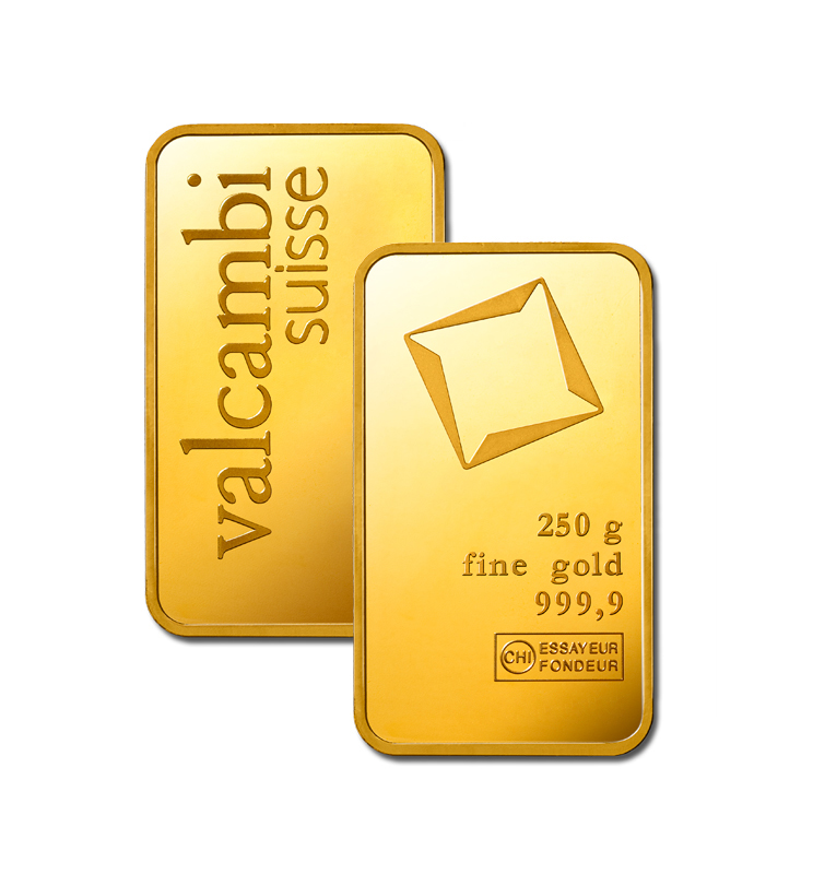 Штампованный слиток Valcambi 250 г