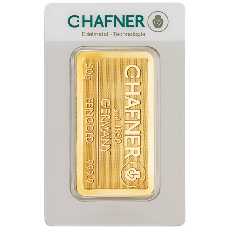 Штампованный слиток C. Hafner 50 г