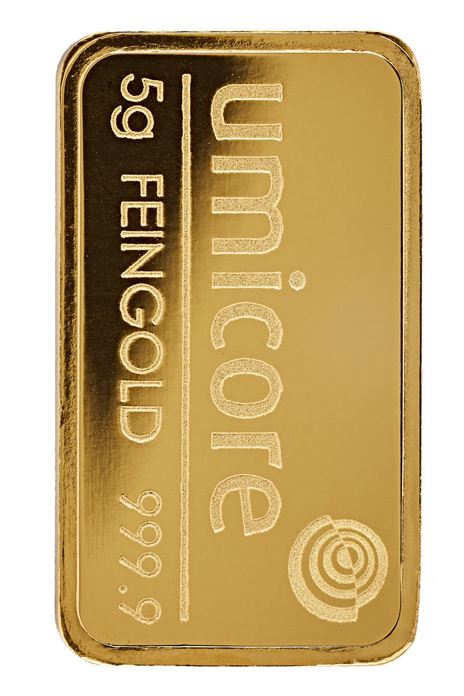 Штампованный слиток Umicore 5 г - фото 1